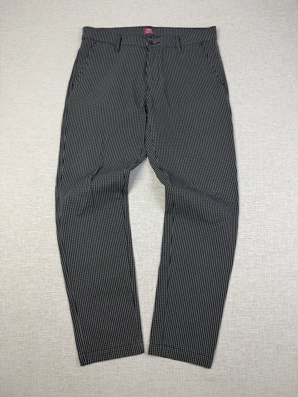Levi’s XX Chino Standard Taper Pants Men’s 33x30 Black Gray Gingham Check